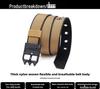 Men's Nylon Canvas Belt with Rotating Alloy Pin Buckle - Durable, Versatile Outdoor Tactical Belt
