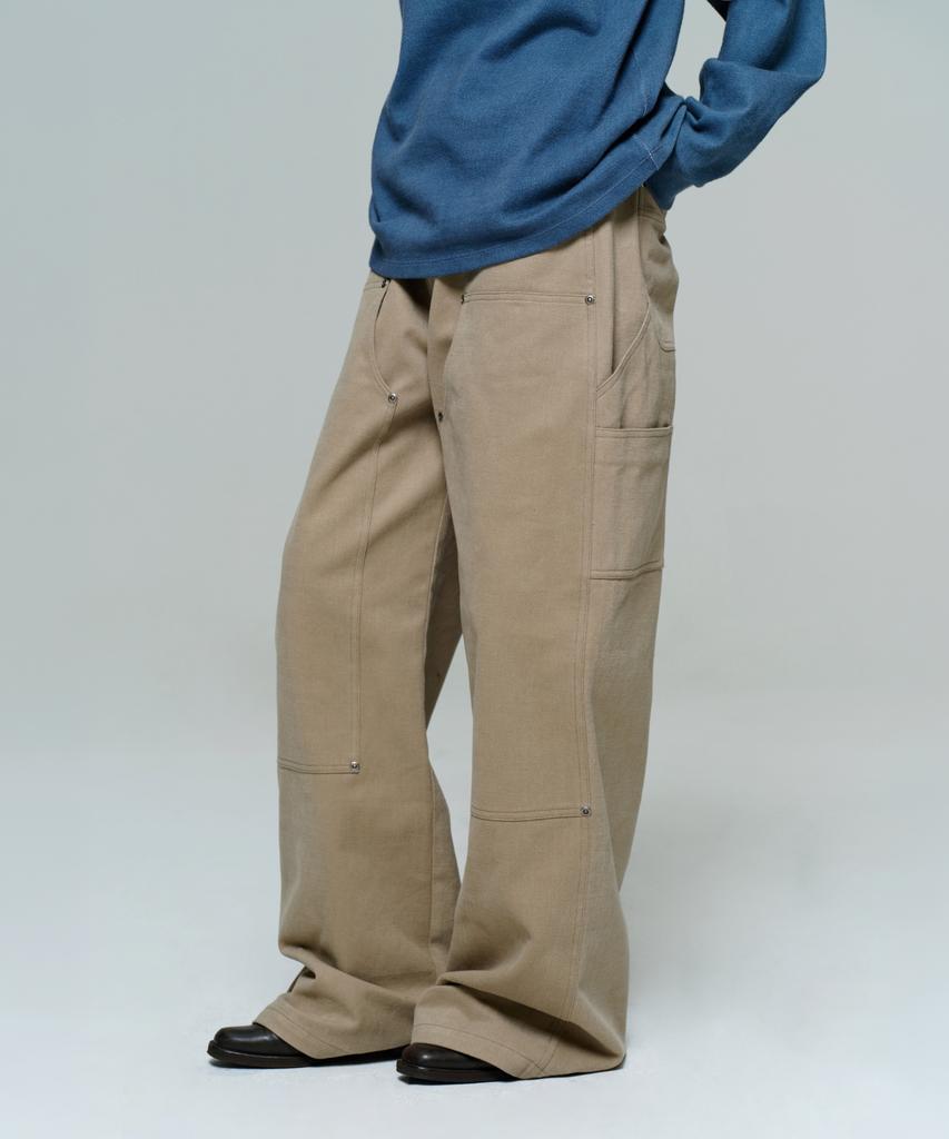 ERA Women Wide Carpenter Pants - Khaki Beige