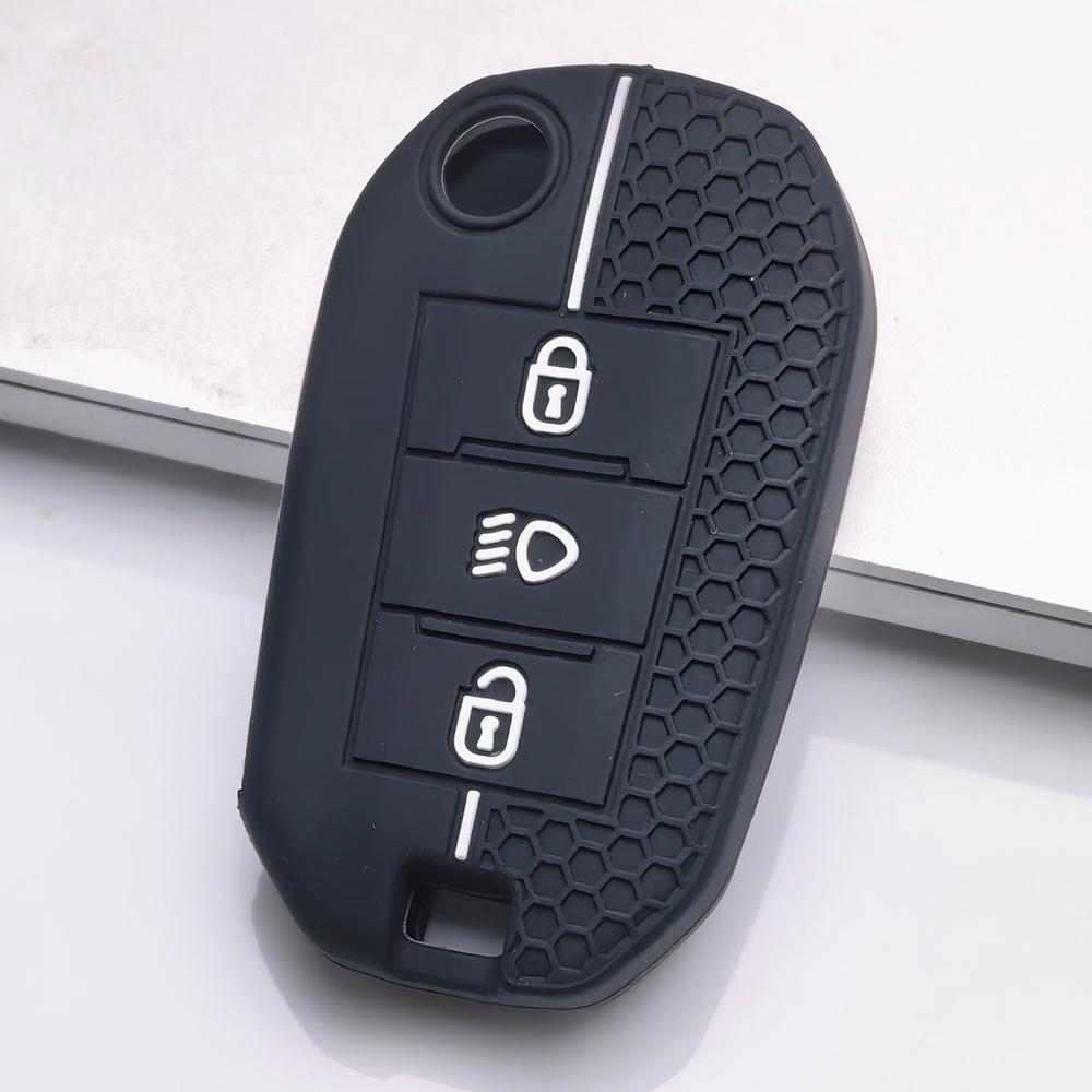 Schlüsselanhänger-Abdeckung für Peugeot 3008 308 208 508 C4 Picasso Kratzfeste Oberfläche Stoßfeste Struktur Weiche Grifffläche Einfaches Installationsdesign