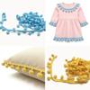 20yard Mini Size Pom Pom Trim 1.2cm Ball Tablecloth Edge Pompom Fringe Ribbon Pillow Decoration DIY Craft Mini Pearl Pompom