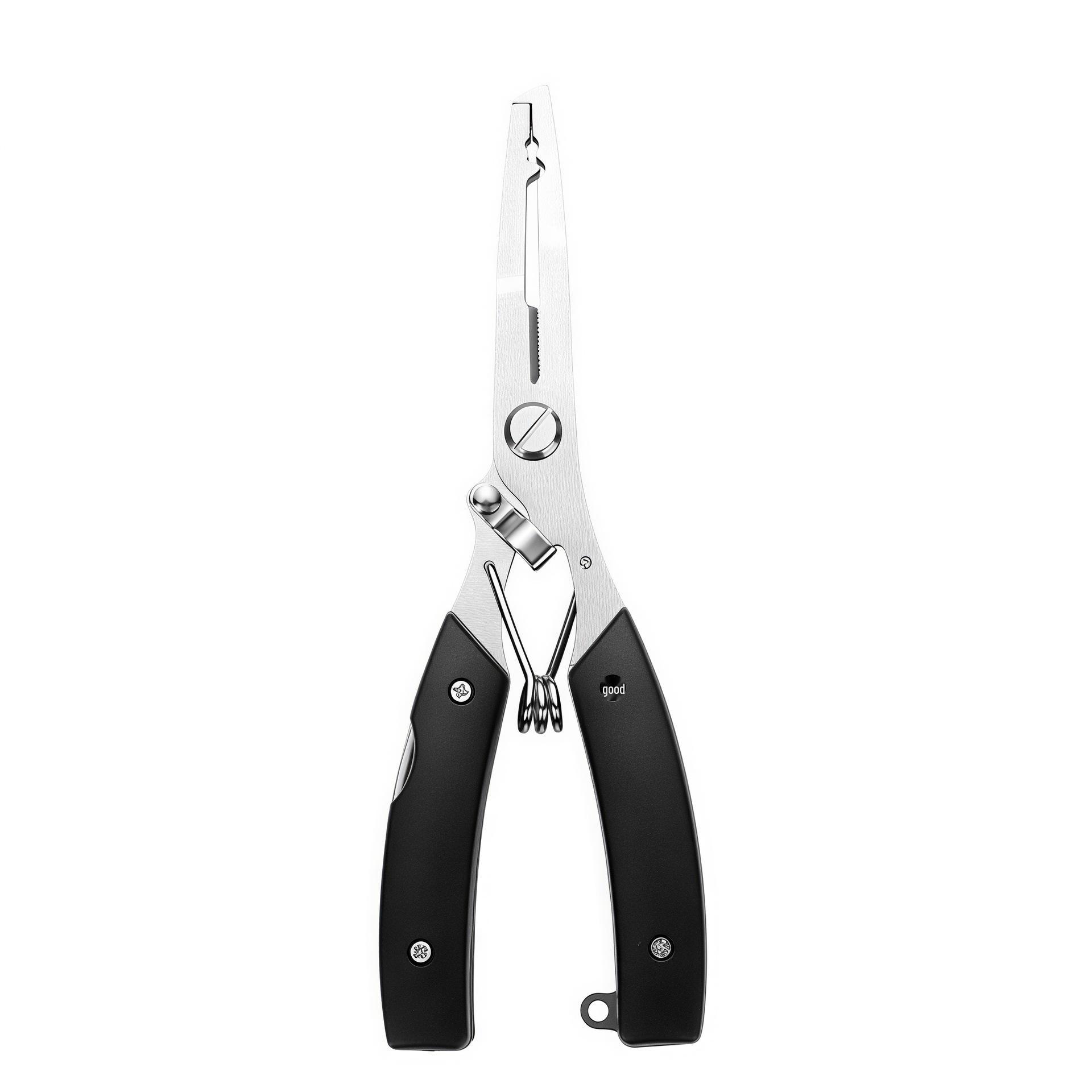 Hawkbill Multifunctional Fishing Pliers: Fish Gripper, Scissors, Lead Cutter, Hook Remover, and PE Line Pliers. 16cm Pliers