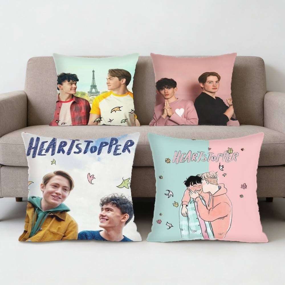Fine Glasses Unisex Heartstopper Nick Charlie Stars Pillow Case Anti-Dustmite Pillowcase Invisible Zipper Silky Sofa Cushion Cover For Bedroom