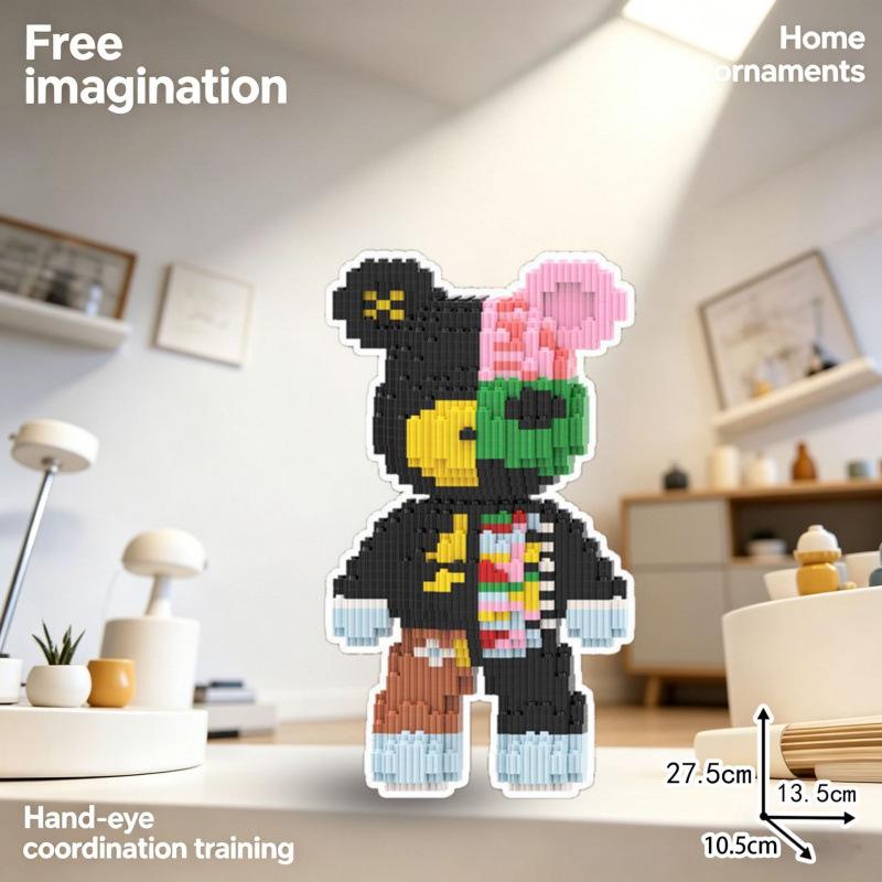 Starry Sky Bear Building Blocks: Educational & Decompression Toy for Kids & Adults
