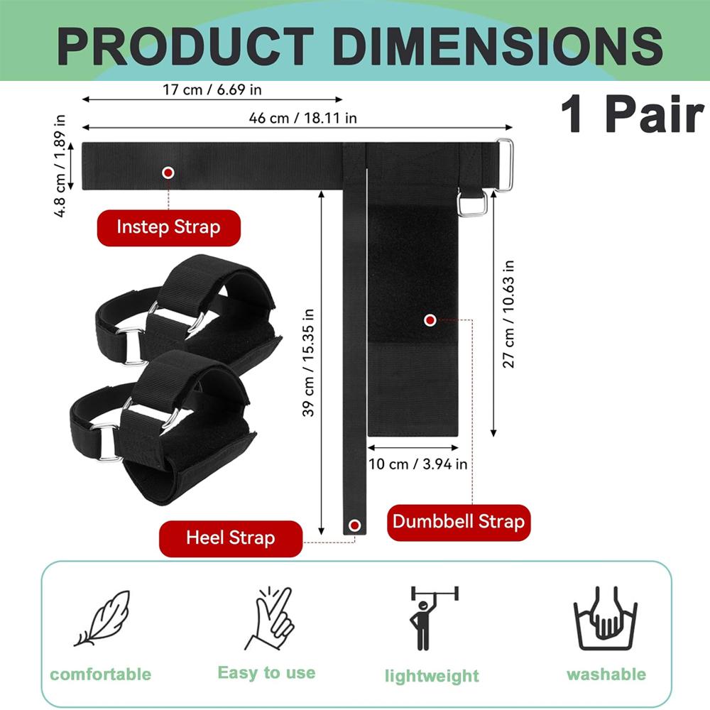 1 Pair Ankle Support Dumbbell Foot Attachment, Ankle Straps For Leg Workouts At Home, Gym Trainer Equipment For Hamstring Curls