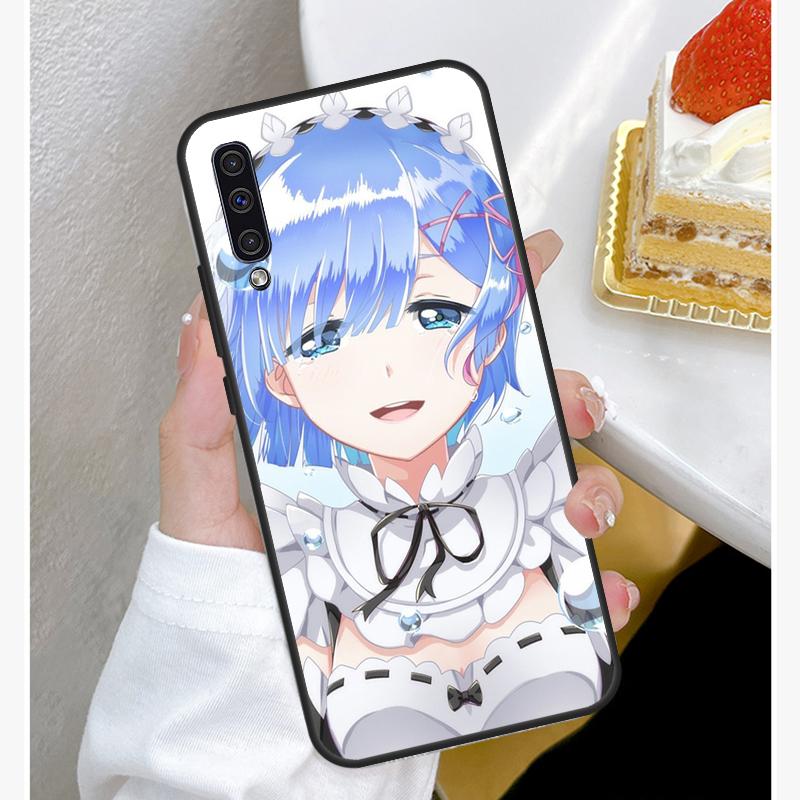 Re Zero Rem Hülle für Samsung A12 A32 A42 A52 A72 A52S A03S A21S A11 A31 A51 A71 A10 A50 A70 Vollständige Abdeckung
