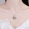 Heart-Shaped Mother-Daughter Unicorn Necklace with Name Engraving and Diamond Inlay