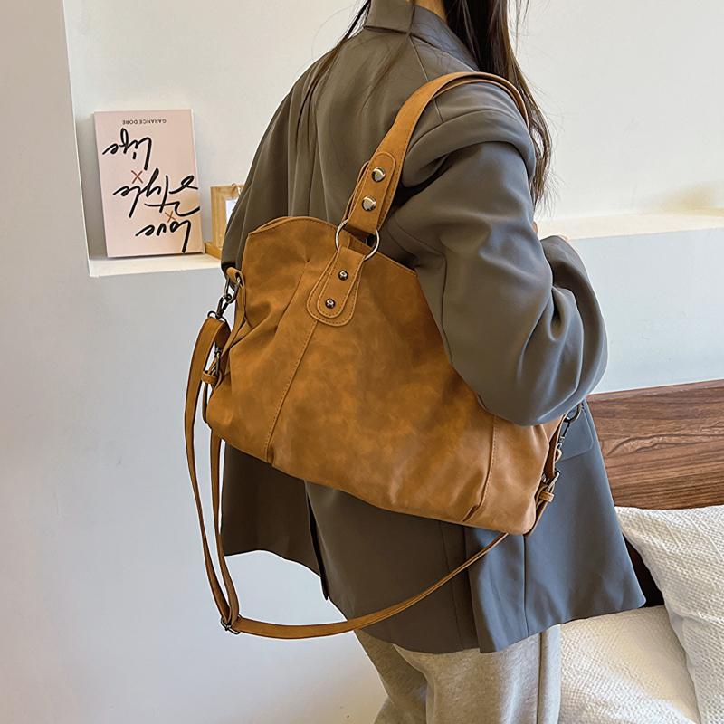 PU Tote Bag With Adjustable Shoulder Strap And Top Handle Design