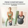 Kettlebell, 10 Kg, Non-Slip Handle, Ball Dumbbell, Gray