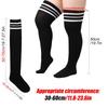 1 Paio Calze Autoreggenti Taglie Forti da Donna Extra Lunghe a Righe Spesse Sopra il Ginocchio per Cosce Spesse Scaldamuscoli