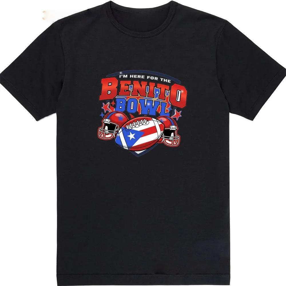 Bad Bunny Tshirt Benito Bowl Tshirt 2026 Summer Clothing with Pattern Design Cotton Mens Oversized Tshirt Street Wear Y2K