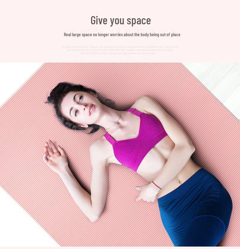 Thick Non-Slip Yoga Mat for Silent, Shock-Absorbing Fitness & Aerobics - Odorless, for Men & Women
