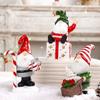 Cartoon Santa Claus Gift Box Figurines Painted Merry Christmas Decorations  New Year Decoration