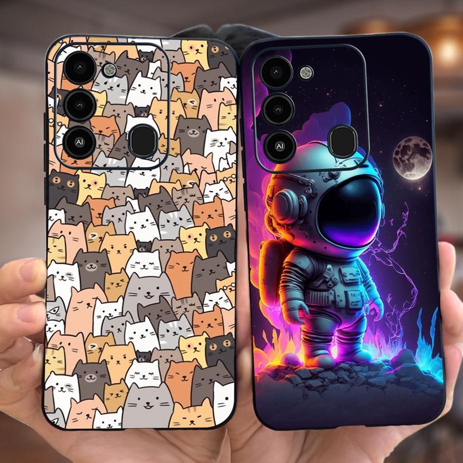 For Tecno Spark 8C Case KG5k KG5j KG5n Stylish Candy Painted Cover Soft Silicone Phone Case For Tecno Spark Go 2022 Spark8C Bags