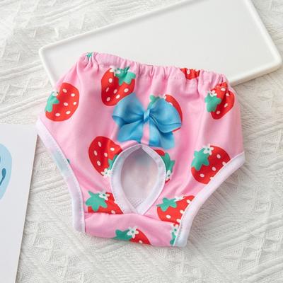 Pantaloni mestruali per animali domestici Comodi pannolini assorbenti per cani prevengono il disordine Pantaloncini traspiranti a fantasia di cartoni animati Biancheria intima Principessa Mutandine per animali domestici Vestiti per cani