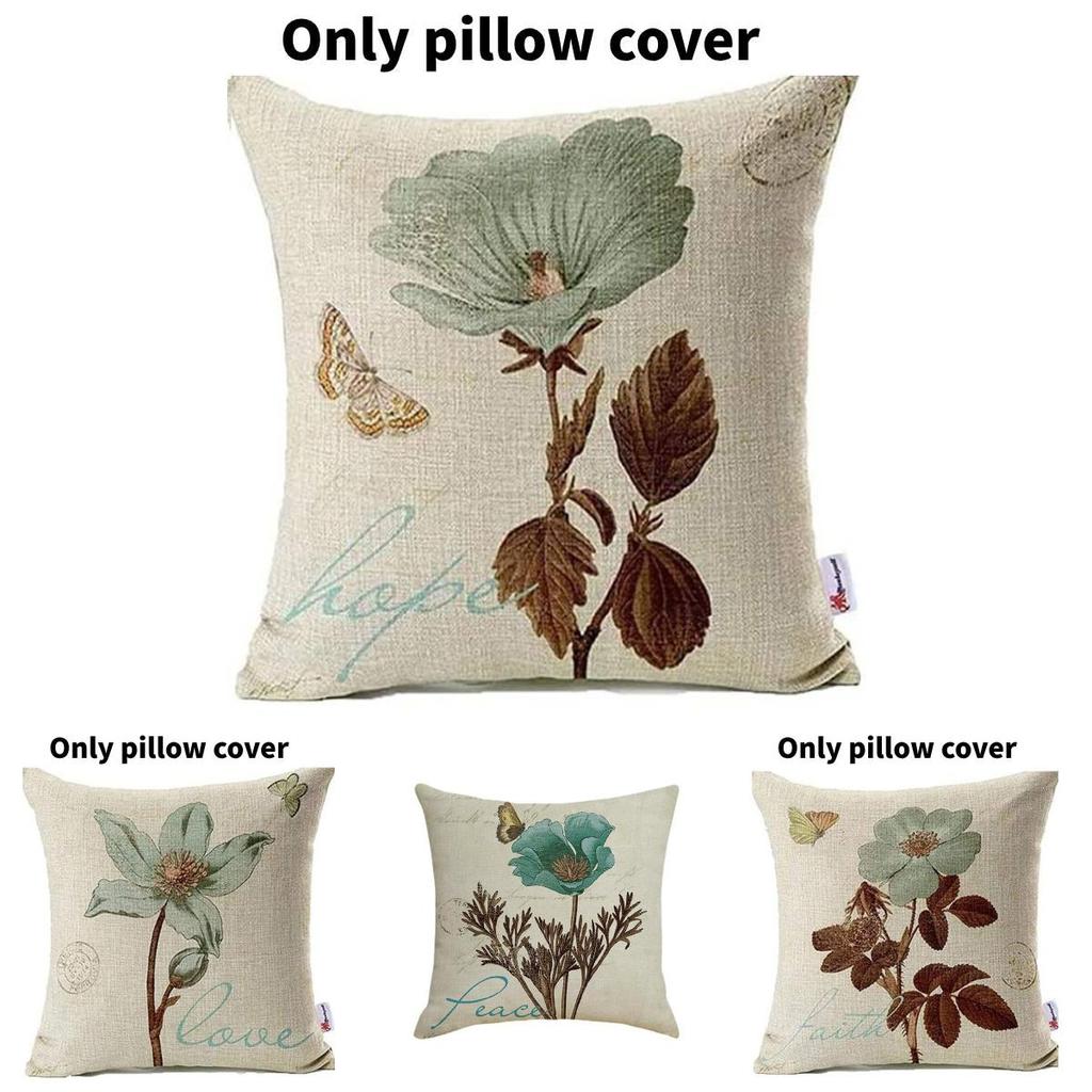 Floral Butterfly Pillowcase For Living Room Decor With Polyester Material For Home Use