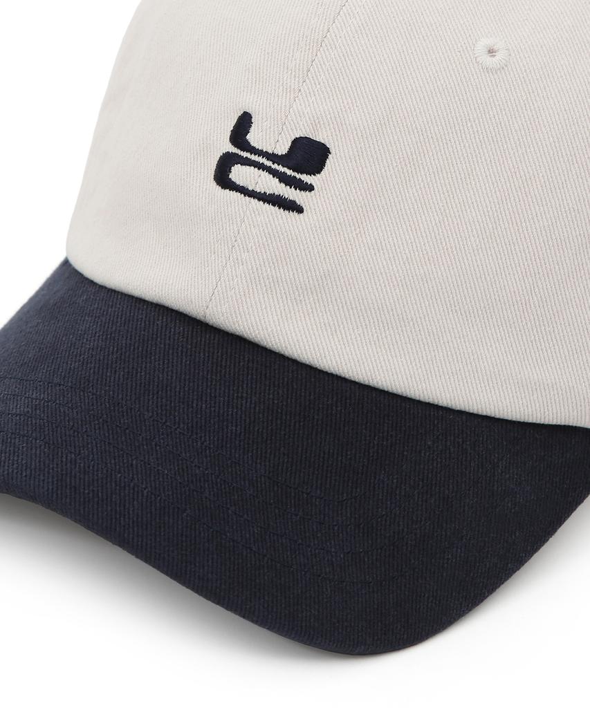 Eondeokeonteulol Four Seasons Cotton Logo Embroidered Basic Soft Top Unisex Ball Cap Uc / Washed B B / Navy Mix