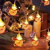 Creative Layout Holiday Props LED Christmas String Lights, Santa Claus/Snowman/Tree/Candy Cane Light, Decorative Cartoon Winter Seasonal Room