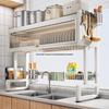 Multi-Functional Kitchen Storage Rack: Above-Sink Cupboard for Dustproof Dish, Bowl, and Chopstick Drainage