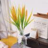 Yellow Flower Artificial Wheat Ears Rice Plant Bouquet 7 Forks Fake Plants  Office Hotel Decor