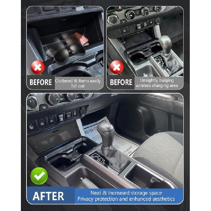 Center Console Hidden Storage Cover for 2016-22 2023 Toyota Tacoma Accessories