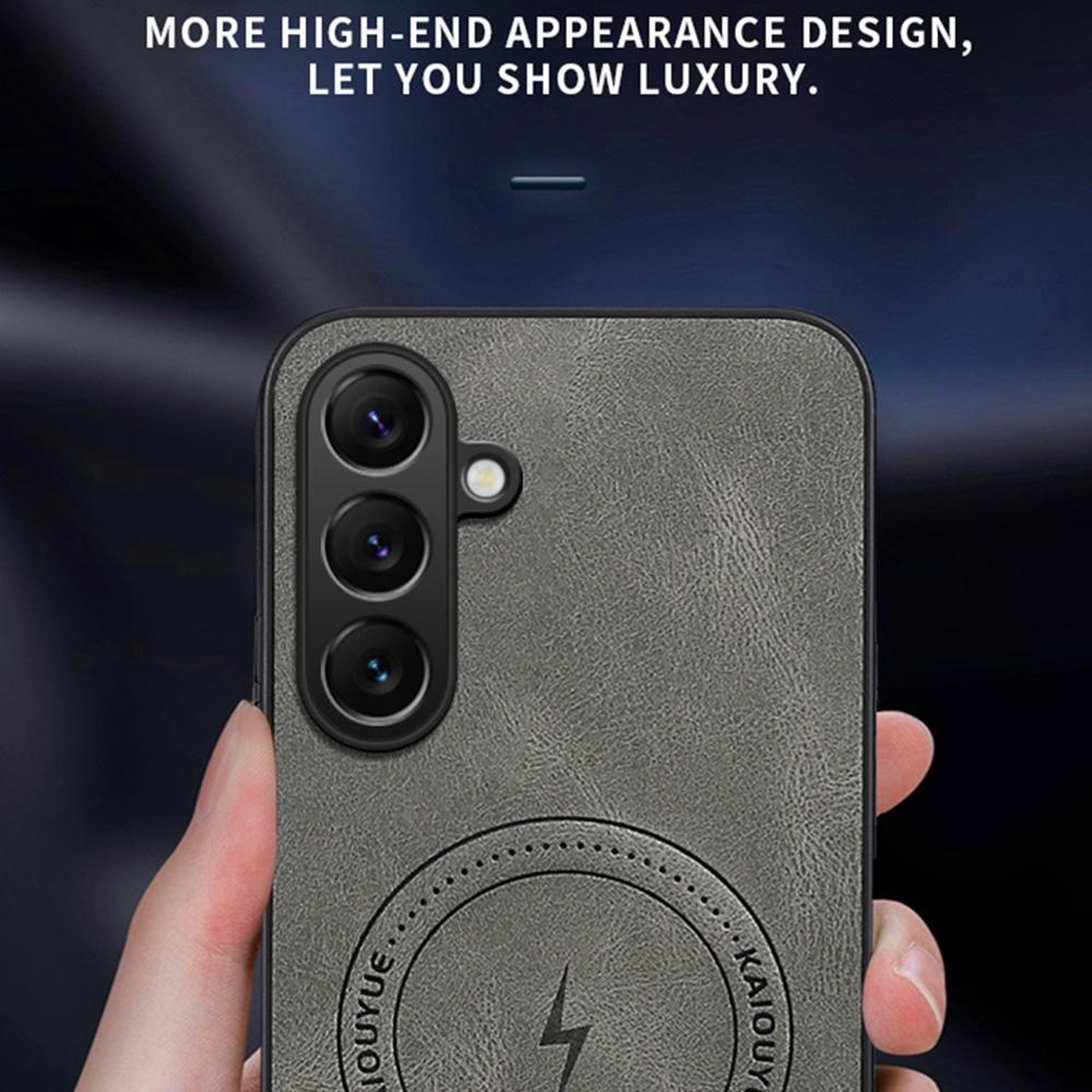 For Samsung Galaxy A36 5G Magnetic Case Nappa Texture PU Leather TPU Phone Back Cover