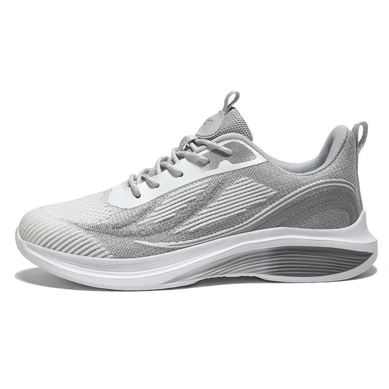 

Осень новые спортивные туфли для внешней торговли мужские пара повседневные кроссовки легкая сетка дышащие повседневные туфли 35 серый белый