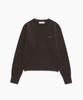 Tudument Wool Round Knit Pullover Brown