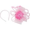 BESTYASH Women’s Decorative Hat with Mesh Flowers and Plumes, Pink Tea Party Headband for Wedding and Special Occasion Accessories