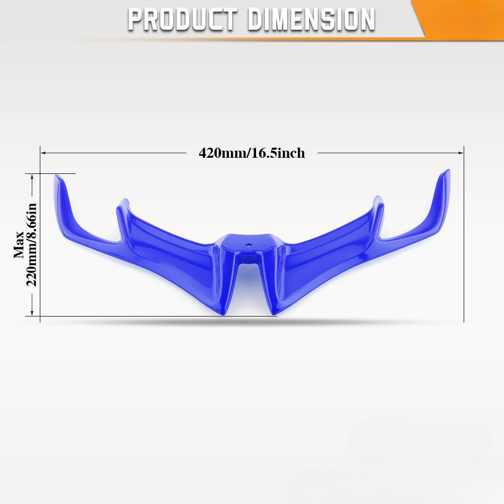 1x Motorcycle Front Wing Spoiler Carbon Fiber Look, Enhances Aerodynamics & Protects Underwing, V3 Parts Compatibility