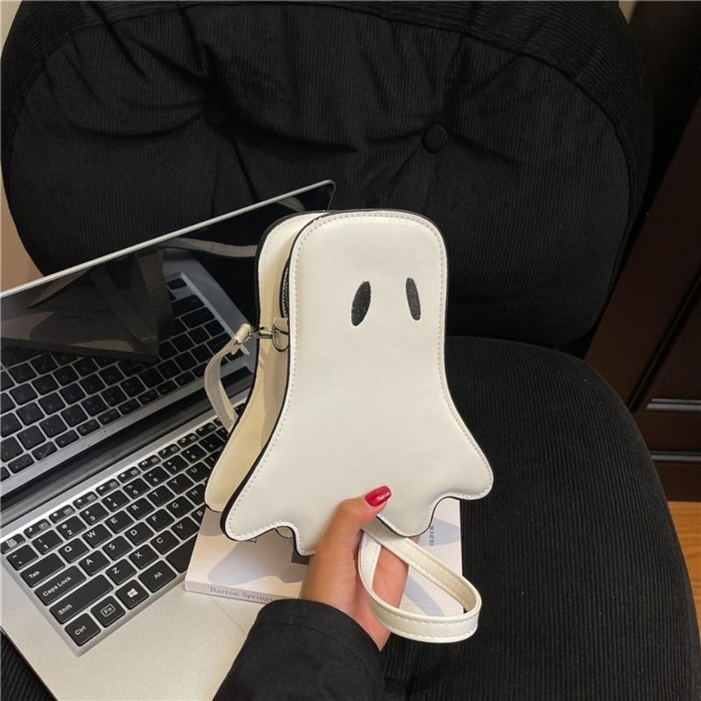 PU Leather Halloween Ghost Bag Cartoon Crossbody Bag Cute Shoulder Bag Holiday