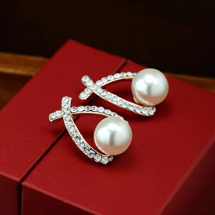 New Fashion Pearl Earrings Minimalist Temperament 925 Sterling Silver Earrings Pearl Jewelry For Women Wedding Gifte