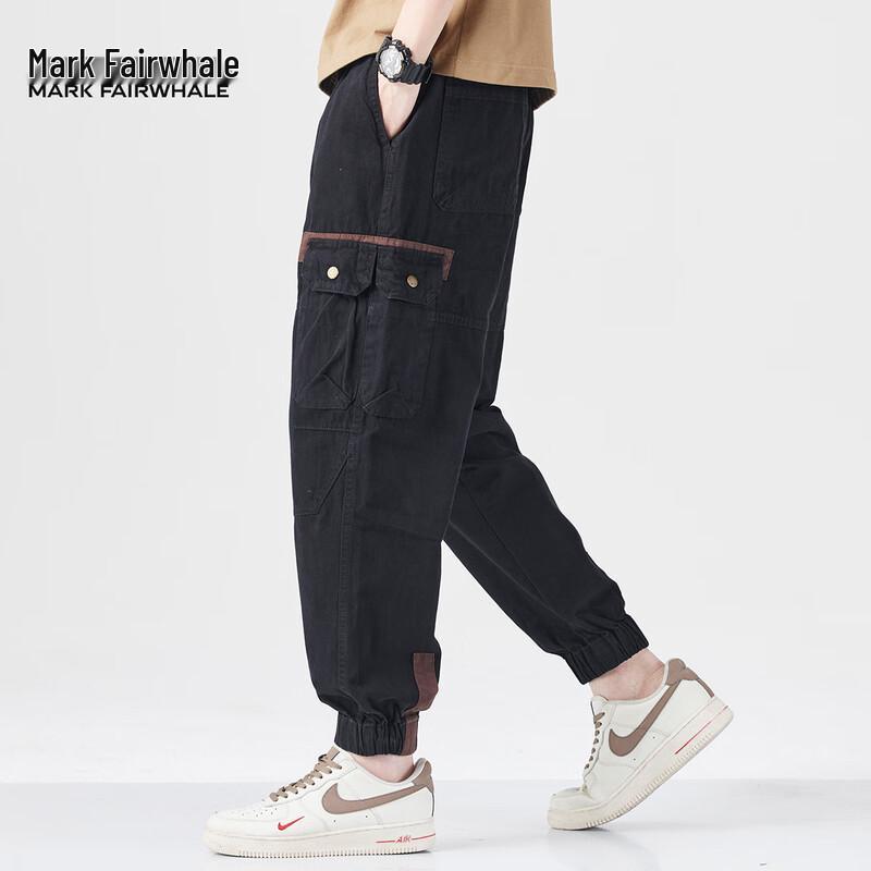 

Mark Fairwhale Men s Pure Cotton Tapered Casual Cargo Pants 4XL