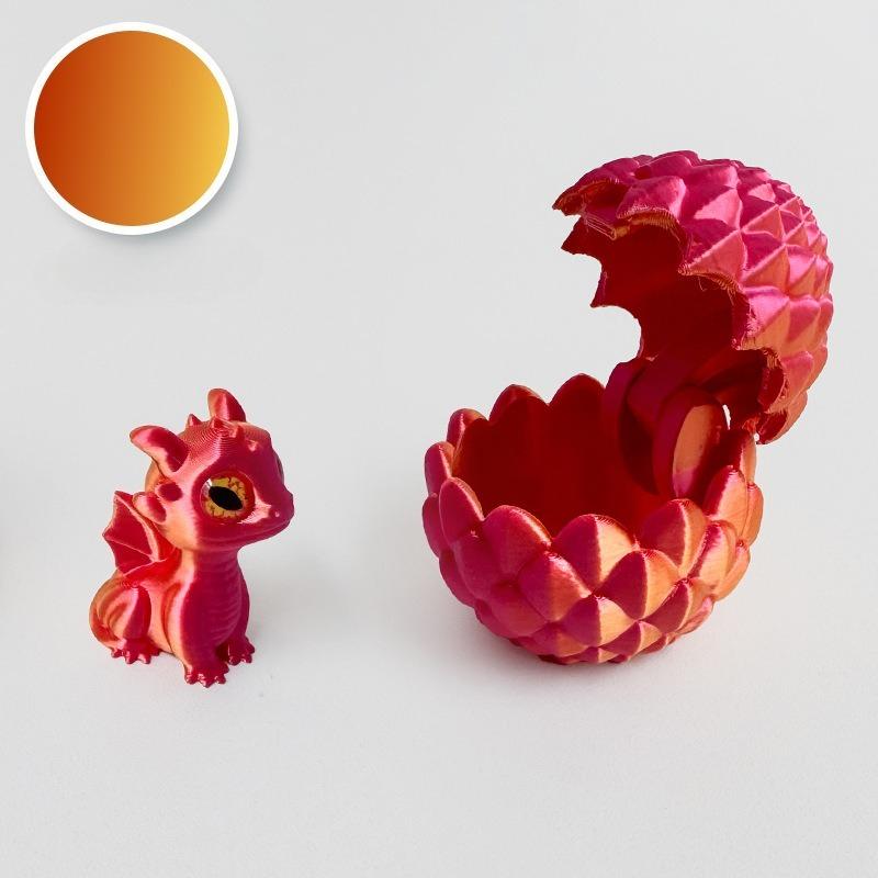 

3D Printed Dragon Egg Mini Cute Dragon Random Face Surprise 3D Printed Animal Set Executive Home Office Decoration Birthday Gift