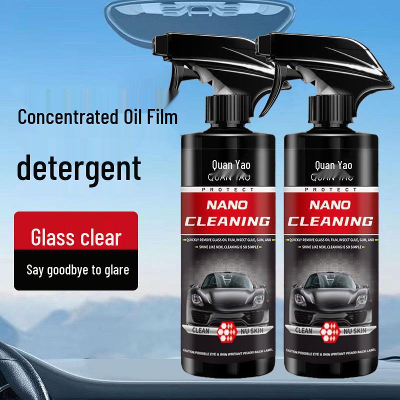 

Quan Yao Powerful Automotive Glass Cleaner: Windshield Oil Film Remover for Rainy Days. Spray Head Only
