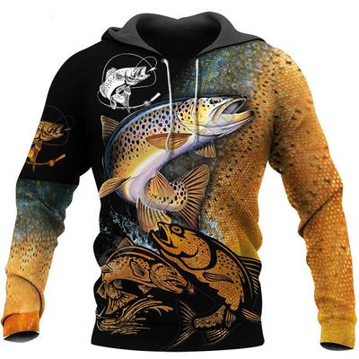 Spring Autumn Crap Fishing 3D Print Fashion Hoodie Men Women Harajuku Sweatshirt Pullover Casual Jacket Oversized Hooded