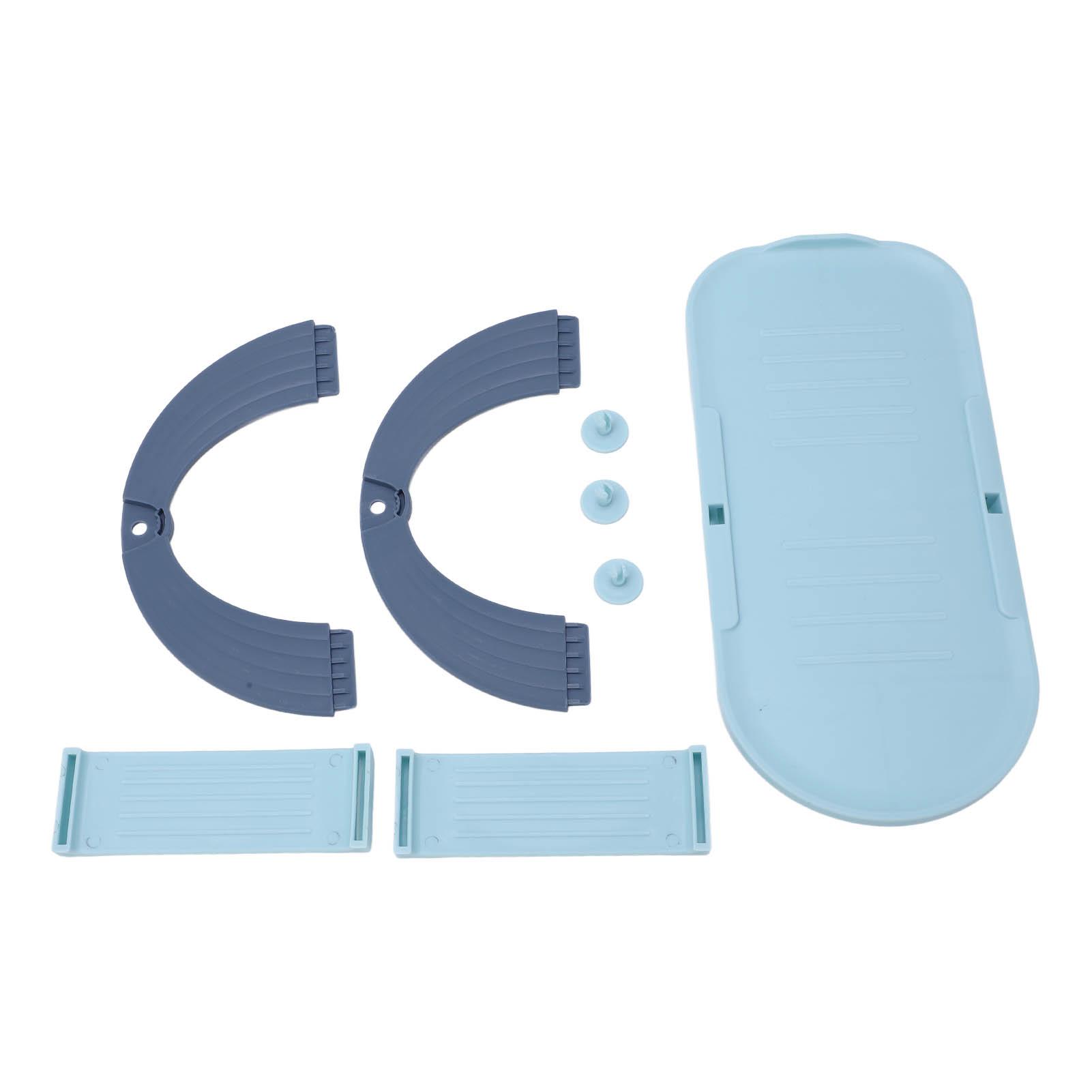 

Органайзер для обуви с прорезями 3 уровня регулируемый двухслойный мостикового типа экономящий место для обуви для дома квартиры синий