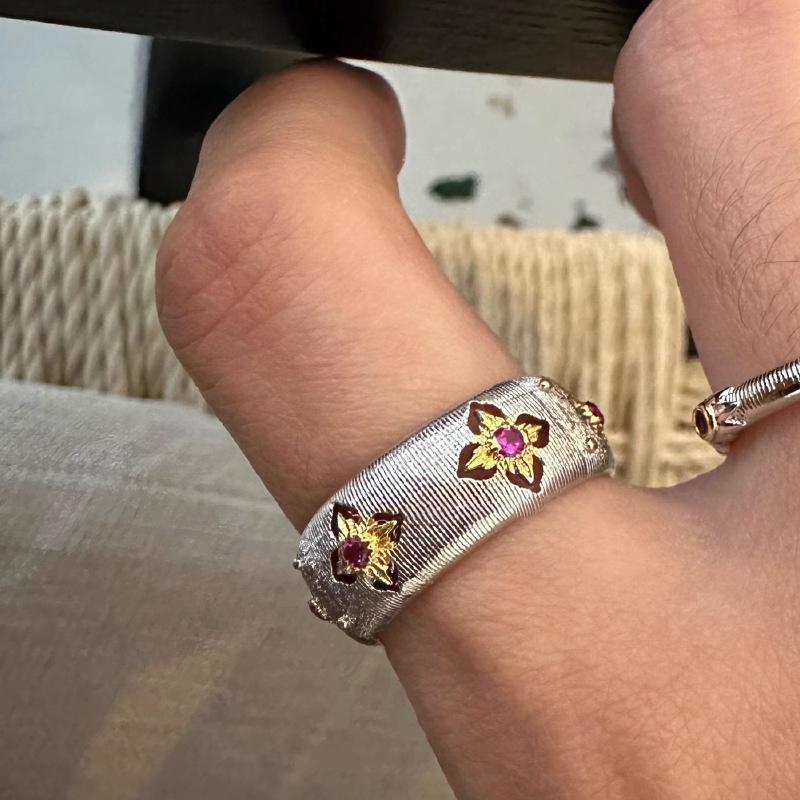 

Кружево Нежное Французское Ажурное Кольцо Для Женщин Регулируемый Размер Ювелирное Изделие Изысканное