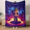 1pc Groot Printing Blanket - Soft, All-Season Throw for Office Blanket, Personalized Gift with Adorable Cartoon Design