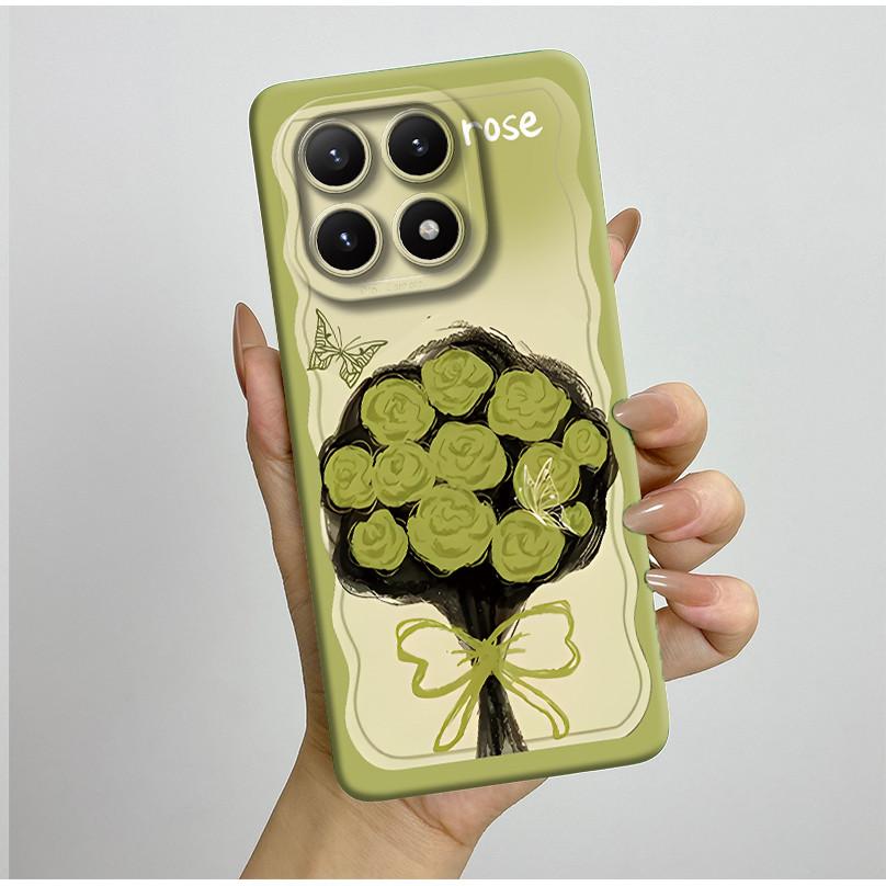 New For Xiaomi 15T Pro 15TPro Xiaomi15TPro Phone Case Aesthetic Pretty Butterfly Flowers Soft Silicone Shockproof Back Cover