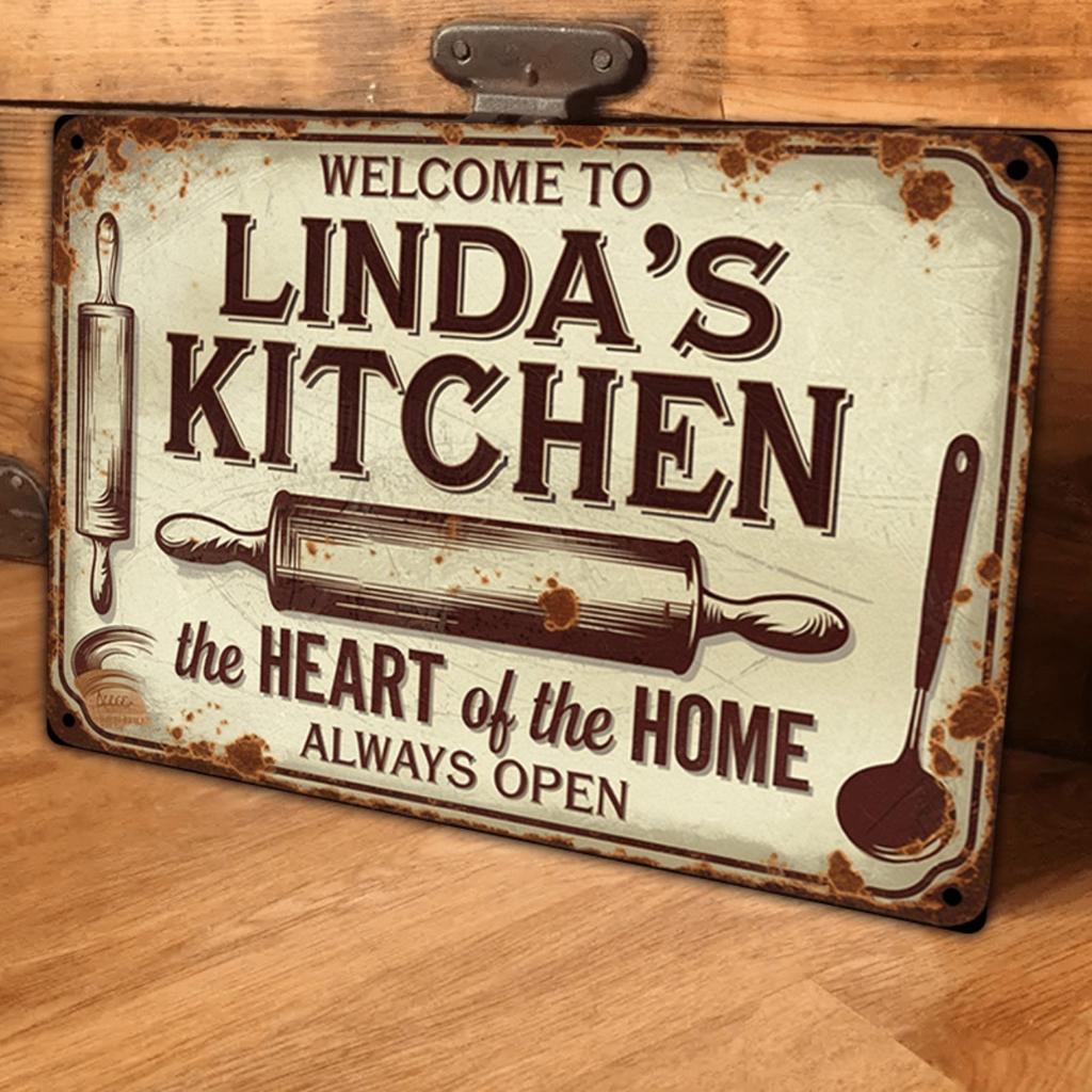 Personalized Custom Metal Wall Art Sign 30x20cm Home Decor Kitchen Decoration Christmas Gift