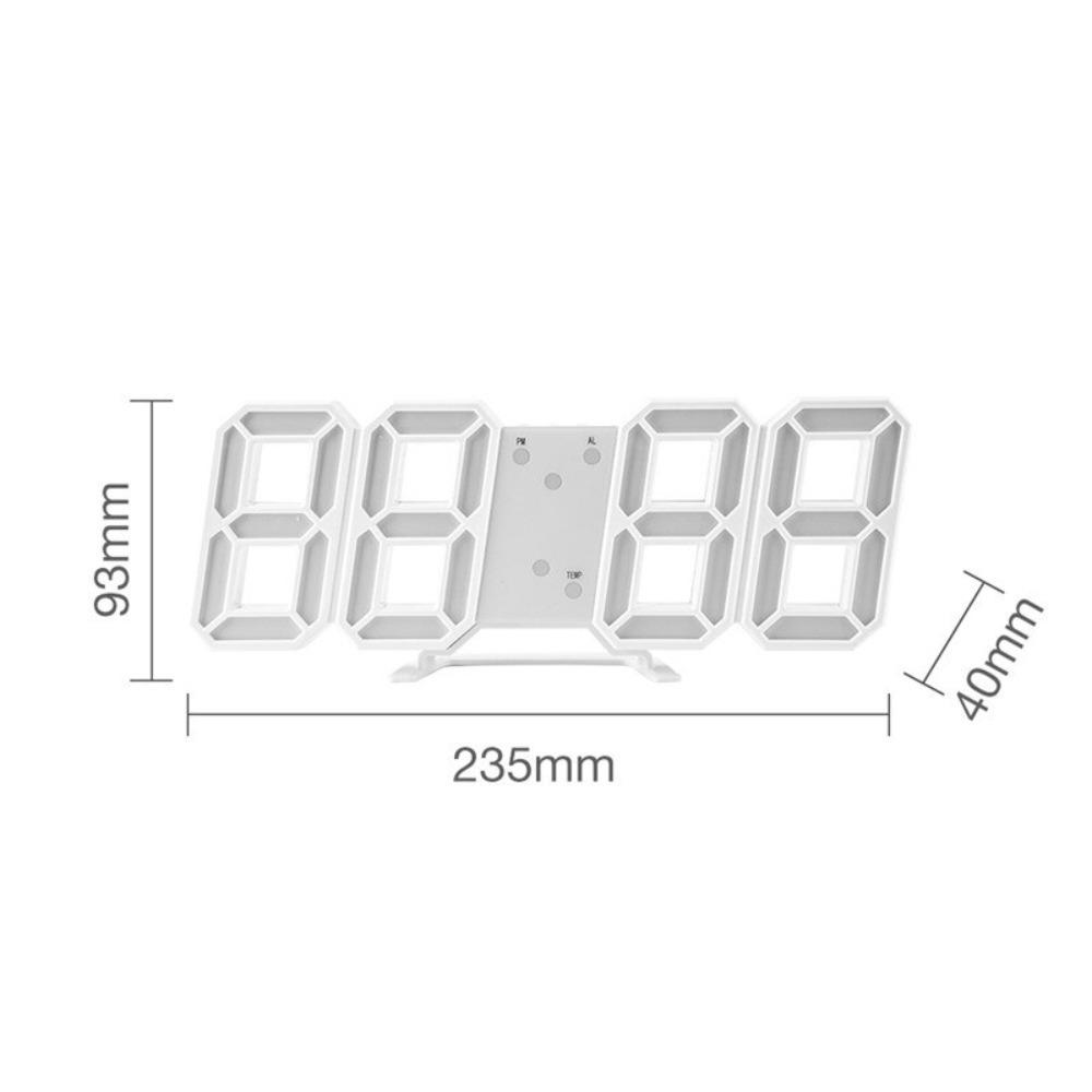Wall-mounted Digital Desktop Clock Adjustable Luminous Mode Night Light Portable LED Clock  Desk