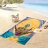 Skeleton's Tropical Escape Print Beach Towel, Quick Drying, Suitable for Travel, Outdoor Sports, Jogging, the Beach and Swimming, Gift