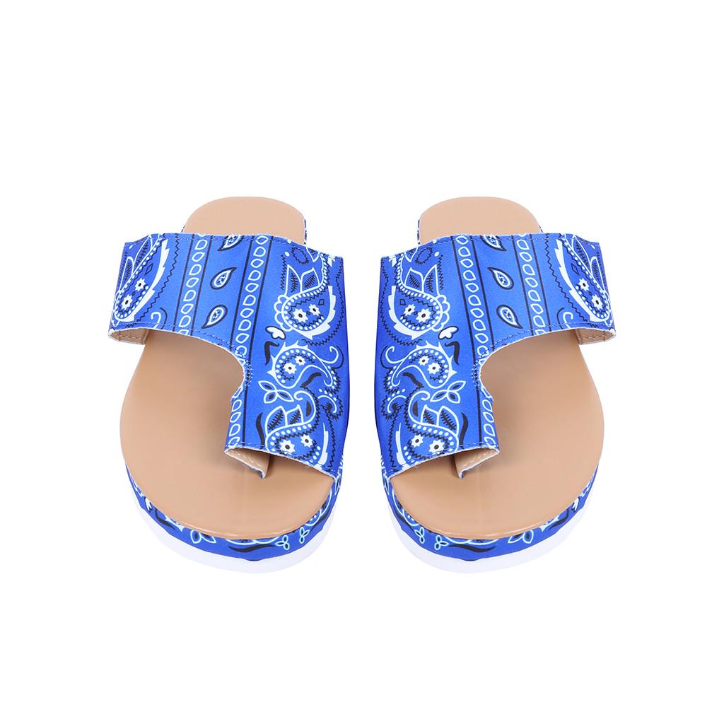 Womens Flip Flop Open Toe Flowers Sandals Lace Flat Slipper Casual Shoe