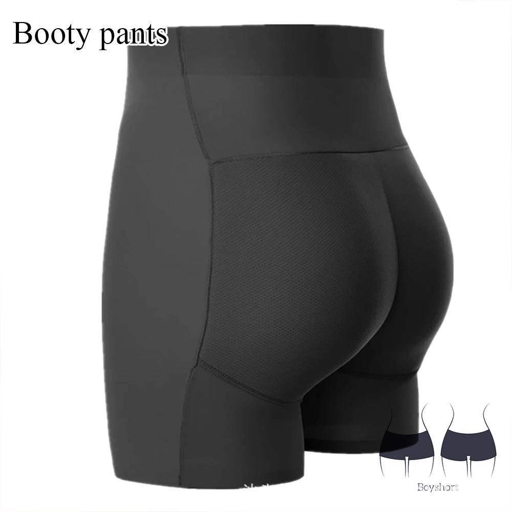 8D Simulierter Gesäßpolster Slip Kurvige Hüfte Faux Gesäßpolster Nahtlos Pfirsich-Po Übergröße Taillenformende Bauchkontrollhose