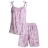 Shop   Women S StrAp A Line Shirring ShortS pAjAmA Set chA wSet 21371 Grey