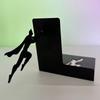 Creative Super Hero Bookshelf Figurines Metal Book Storage Display Desktop Ornament Office Accessories Books Standing Base