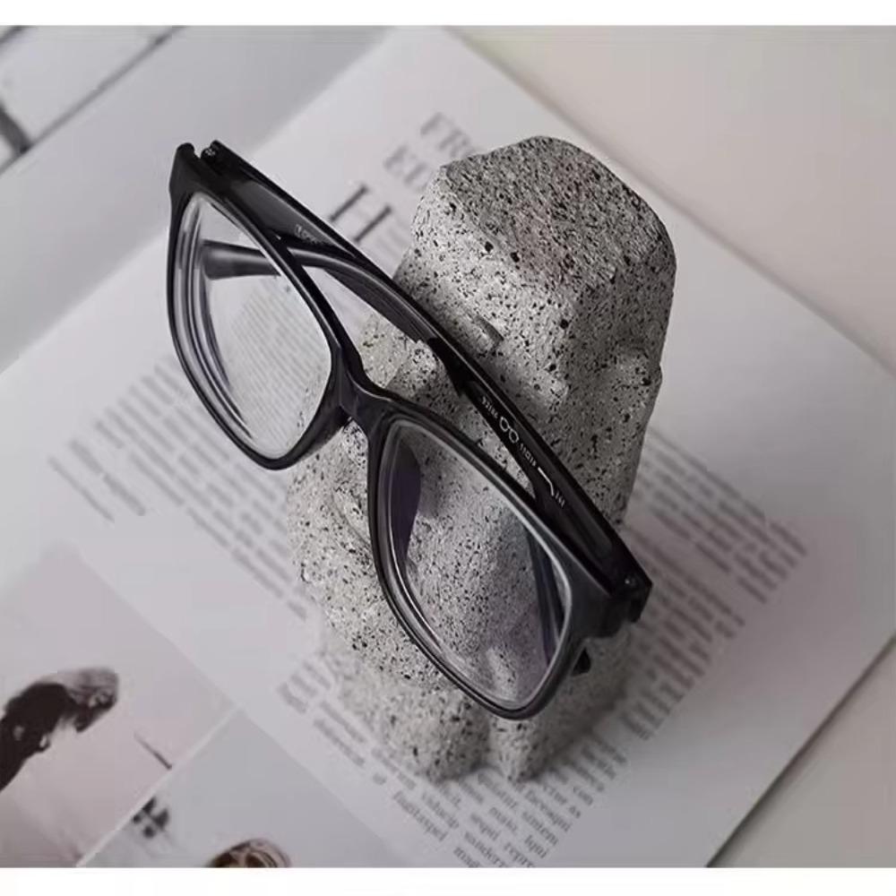 Resin Glasse Lenses Stand Unique Stone Man Eyeglasses Rack  for Men Women Adults