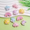 100Pcs New Cute Mini Cartoon Rainbow Clouds Moon Flatback Resin Cabochons Scrapbook Diy Jewellery Decor Crafts Accessories