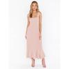 Elegant Summer Sleeveless A Line Dress With High Waist And Side Split For Office Wear