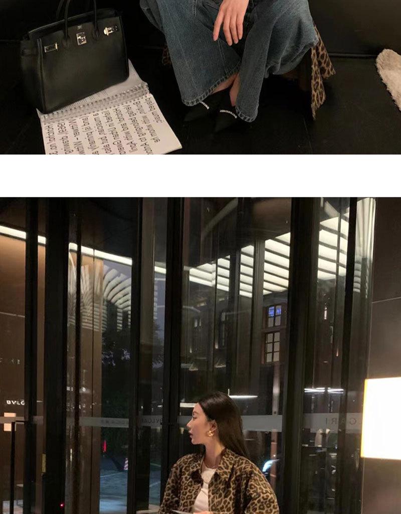 American Leopard Print Shirt Jacket - Women's Autumn Long Sleeve Top